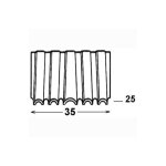 Kicloutou agrafes croco cf 35 - 25 mm - boite de 1920