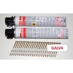 Kicloutou pack pointes 20� galva torsadees 2. 8x50 boite de 2000 avec gaz