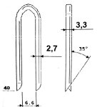 Montana 2100 crampillons 40mm galva pour agrafeuse clture