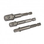 Silverline 819713 kit de 3 adaptateurs pour douilles � choc