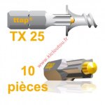 Stafa multiplus embouts torx ttap tx25 25mm blister de 10 embouts