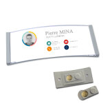 Badge bomb magntique 34x74 mm