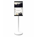 Borne mobile digitale blanc tactile sur batterie ecran 22