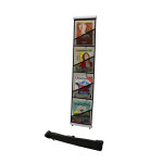 Porte brochure displays pliant 4 cases + sac