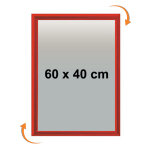 Cadre affichage clic - clac mural 60x40cm rouge 3020