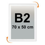 Cadre affichage clic - clac mural 70x50 cm blanc 9003