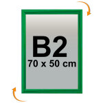 Cadre affichage clic - clac mural 70x50 cm vert 6029