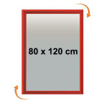 Cadre affichage clic - clac mural 80x120 cm rouge 3020
