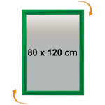 Cadre affichage clic - clac mural 80x120 cm vert 6029