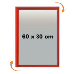 Cadre affichage clic - clac mural 80x60 cm rouge 3020