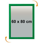 Cadre affichage clic - clac mural 80x60 cm vert 6029