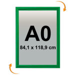 Cadre affichage clic - clac mural a0 vert 6029