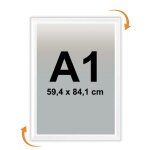 Cadre affichage clic - clac mural a1 blanc 9003
