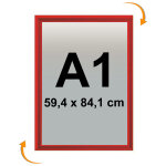 Cadre affichage clic - clac mural a1 rouge 3020