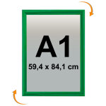 Cadre affichage clic - clac mural a1 vert 6029