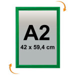 Cadre affichage clic - clac mural a2 vert 6029