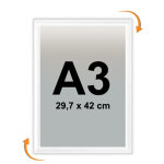 Cadre affichage clic - clac mural a3 blanc 9003