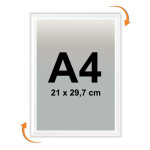 Cadre affichage clic - clac mural a4 blanc 9003