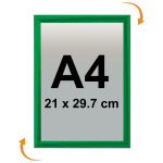 Cadre affichage clic - clac mural a4 vert 6029