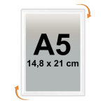 Cadre affichage clic - clac mural a5 blanc ral 9003