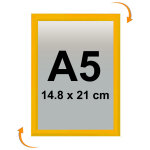Cadre affichage clic - clac mural a5 jaune ral 1021