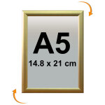 Cadre affichage clic - clac mural a5 or / gold