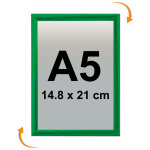 Cadre affichage clic - clac mural a5 vert ral 6029