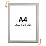 Cadre affichage visu - clic a4 mural adhsif au dos