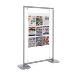 Cadre auto - portant sur pied + panneau 9 visuel a4 - 182x106 cm