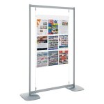 Cadre auto - portant sur roulette + panneau 9 visuel a4 - 182x106 cm
