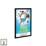 Cadre black'line led mural 1 face a4 magnetic