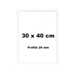 Cadres bois 30x40 cm profilé 20 mm blanc Cadres bois 30x40 cm profilé 20 mm blanc
