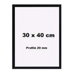 Cadres bois 30x40 cm profil 20 mm noir