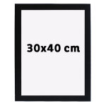 Cadres bois 30x40 cm profil 30 mm noir