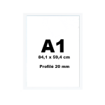 Cadres bois a1 profil 20 mm blanc