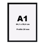 Cadres bois a1 profil 20 mm noir
