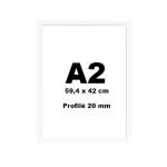 Cadres bois a2 profilé 20 mm blanc Cadres bois a2 profilé 20 mm blanc