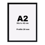 Cadres bois a2 profilé 20 mm noir Cadres bois a2 profilé 20 mm noir