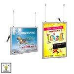 Cadre clic - clac led double - faces a1 suspendu