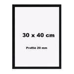 Cadre d�co bois 30x40cm - profil�s en bois noir 20x14mm