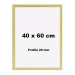 Cadre d�co bois 60x40 couleur naturel - profil� 20x14mm