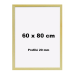 Cadre d�co bois 60x80 couleur naturel - profil� 20x14mm