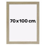 Cadre d�co bois 70x100 couleur chene - profil� 30x14mm