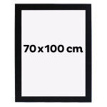 Cadre d�co bois 70x100 couleur noir - profil� 30x14mm