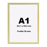 Cadre d�co bois a1 couleur naturel - profil� 20x14mm