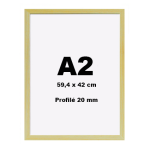 Cadre d�co bois a2 couleur naturel - profil� 20x14mm