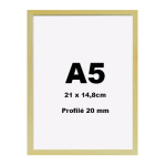 Cadre d�co bois a5 couleur naturel - profil� 20x14mm
