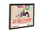 Cadre suspendu 2 faces black'line 100 x 70 cm magnetic