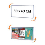 Cadro - clic mural 630 x 300 mm coins chroms