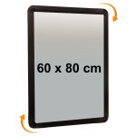 Cadro - clic mural 80 x 60 cm coins ronds noir